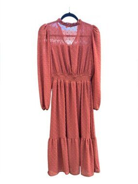 EUC By The River Bohemian Inspired Rust Dress Size Med